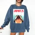 Boston Terriers Jowls Dog Mom Dog Dad Comfort Colors Sweatshirt Denim