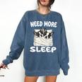 Cute Boston Terrier Need More Sleep Pajamas Nightgown Comfort Colors Sweatshirt Denim