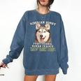 Siberian Husky Professional Human Trainer Comfort Colors Sweatshirt Denim