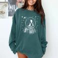 Astronaut Boston Terrier Space Galaxy Dog Lovers Comfort Colors Sweatshirt Blue Spruce