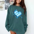 Bavarian Flag As Heart Blue Diamond Bavaria Comfort Colors Sweatshirt Blue Spruce