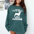 Boston Terrier Awesome Comfort Colors Sweatshirt Blue Spruce