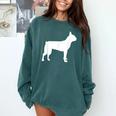 Boston Terrier Comfort Colors Sweatshirt Blue Spruce
