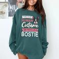 Boston Terrier Dog Bostie Halloween Costume Dog For Kids Comfort Colors Sweatshirt Blue Spruce