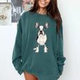Boston Terrier Dog Motif Pet Art Boston Terrier For Men Women Kids Comfort Colors Sweatshirt Blue Spruce