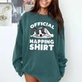 Boston Terrier Dog Official Sleeping Shirt Men Women Kids Comfort Colors Sweatshirt Blue Spruce
