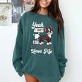 Boston Terrier Fart American Gentleman Non-Sporting Dog Comfort Colors Sweatshirt Blue Spruce