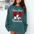 Boston Terrier Grandma Dog Owner Boston Terrier For Men Women Comfort Colors Sweatshirt Blue Spruce