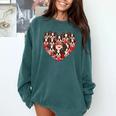 Boston Terrier Heart Valentine Boston Terrier Comfort Colors Sweatshirt Blue Spruce