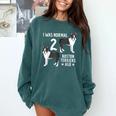 Boston Terrier Humor Bostie Dog Lover For Men Women Kids Comfort Colors Sweatshirt Blue Spruce