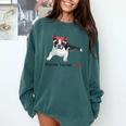 Boston Terrier Mom Bandana Boston Terrier Dog Comfort Colors Sweatshirt Blue Spruce