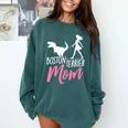 Boston Terrier Mom Boston Terrier Mom Comfort Colors Sweatshirt Blue Spruce