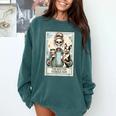 The Boston Terrier Mom Skeleton Spooky Season Halloween Comfort Colors Sweatshirt Blue Spruce