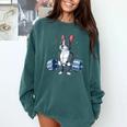 Boston Terrier Weightlifting Deadlift Men Fitness Gym Comfort Colors Sweatshirt Blue Spruce
