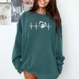 Heartbeat Dog Paw Comfort Colors Sweatshirt Blue Spruce