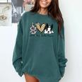 Peace Love Boston Terrier Boston Terrier Lover Dog Mom Comfort Colors Sweatshirt Blue Spruce