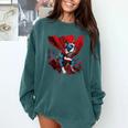 Super Power Superhero Boston Terrier Dog For Men Women Kids Comfort Colors Sweatshirt Blue Spruce