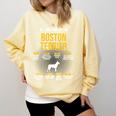 Anatomy Of Boston Terrier Dog Lover Comfort Colors Sweatshirt Butter