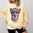 Boston Terrier 4th Of July US Merica Bostie Dog Patriotic For Men Women Kids Comfort Colors Sweatshirt Butter