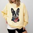 Boston Terrier American Flag Comfort Colors Sweatshirt Butter