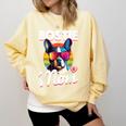 Boston Terrier Bostie Dog Breed Pet Bostie Mom Comfort Colors Sweatshirt Butter