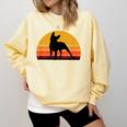 Boston Terrier Bostie Sunset Retro Dog Pet Mom Dad Comfort Colors Sweatshirt Butter