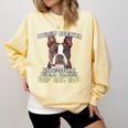 Boston Terrier Brindle Dog Professional Human Trainer Comfort Colors Sweatshirt Butter