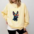 Boston Terrier Dad Boston Bull Bostie Dog Comfort Colors Sweatshirt Butter