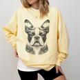 Boston Terrier Dog Bostie Nature Memorial Idea Men Women Comfort Colors Sweatshirt Butter