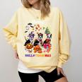 Boston Terrier Dog Christmas Happy Hallothankmas Halloween For Men Women Kids Comfort Colors Sweatshirt Butter