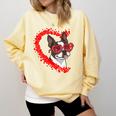 Boston Terrier Dog Mom Dad Valentine’s Day Pet Lover For Men Women Kids Comfort Colors Sweatshirt Butter