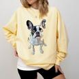 Boston Terrier Dog Motif Pet Art Boston Terrier Men Women Kids Comfort Colors Sweatshirt Butter