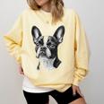 Boston Terrier Dog Motif Pet Illustration Boston Terrier For Men Women Kids Comfort Colors Sweatshirt Butter