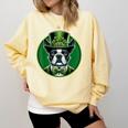 Boston Terrier Dog St Patricks Day Irish Pet Lover Men Women Kids Comfort Colors Sweatshirt Butter