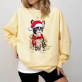 Boston Terrier Dog Ugly Christmas Dog Xmas For Men Women Kids Comfort Colors Sweatshirt Butter