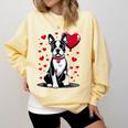 Boston Terrier Dog Valentine's Day Dog Owner Valentine Comfort Colors Sweatshirt Butter