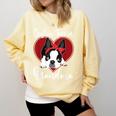 Boston Terrier Grandma Dog Owner Boston Terrier For Men Women Comfort Colors Sweatshirt Butter