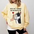 Boston Terrier Grandma Mother's Day Dog Mom Comfort Colors Sweatshirt Butter