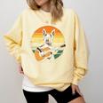 Boston Terrier Guitar Retro Comfort Colors Sweatshirt Butter