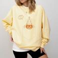 Boston Terrier Halloween Cute Bostie Dog Pocket Boo Comfort Colors Sweatshirt Butter