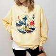 Boston Terrier Japanese Kanagawa Wave Surf Loyal Dog Men Women Kids Comfort Colors Sweatshirt Butter