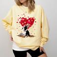 Boston Terrier Lover Heart Shape Boston Terrier Valentine Comfort Colors Sweatshirt Butter