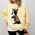 Boston Terrier Lover I Love Mom Tattoo Leopard Comfort Colors Sweatshirt Butter