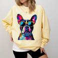 Boston Terrier Lovers Pop Art Boston Terrier Comfort Colors Sweatshirt Butter