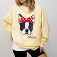 Boston Terrier Mom Bostie Women Girls Comfort Colors Sweatshirt Butter
