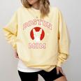 Boston Terrier Mom Dog Mother Comfort Colors Sweatshirt Butter