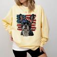 Boston Terrier Patriotic 4th Of July USA American Flag Comfort Colors Sweatshirt Butter