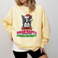 Boston Terrier Santa Claus Christmas Dog Comfort Colors Sweatshirt Butter