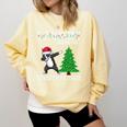 Boston Terrier Santa Hat Dabbing Around The Christmas Tree Comfort Colors Sweatshirt Butter