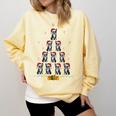 Boston Terrier Santa Hat Xmas Light Men Women Christmas Tree Comfort Colors Sweatshirt Butter